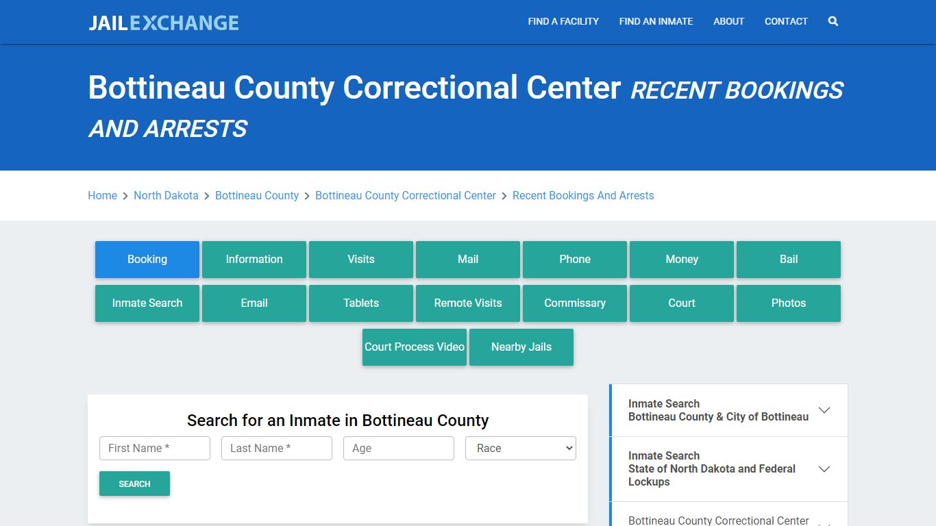 Bottineau County Correctional Center Recent Bookings And Arrests