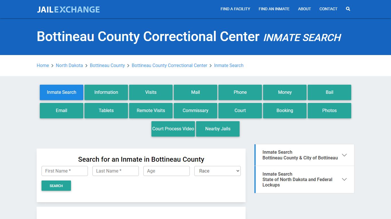 Bottineau County Correctional Center Inmate Search - Jail Exchange